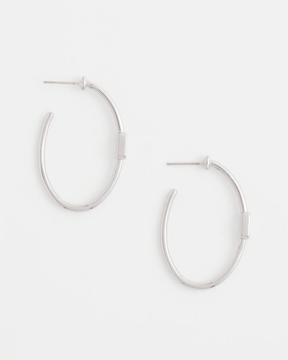 Silver Oval Hoop Earrings - Chico's