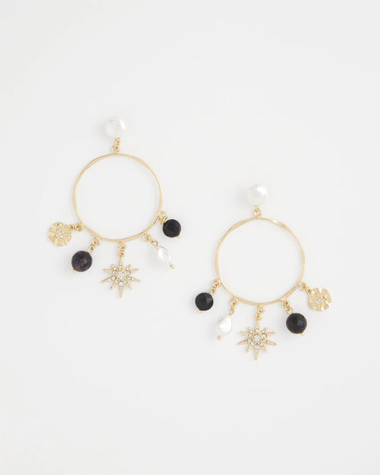 Starry Night Charm Hoop Earrings - Chico's