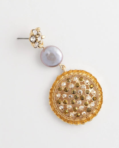Gold Medallion Drop Earrings - Chico's