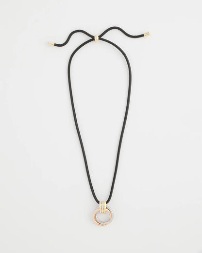 Adjustable Tri-Tone Pendant Necklace - Chico's