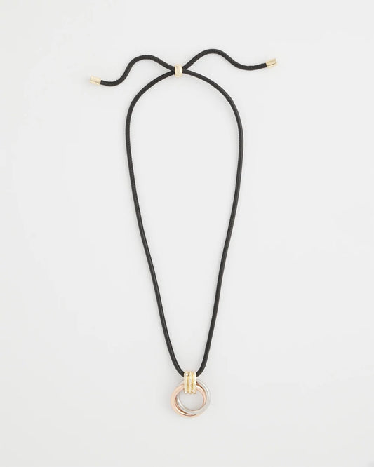 Adjustable Tri-Tone Pendant Necklace - Chico's