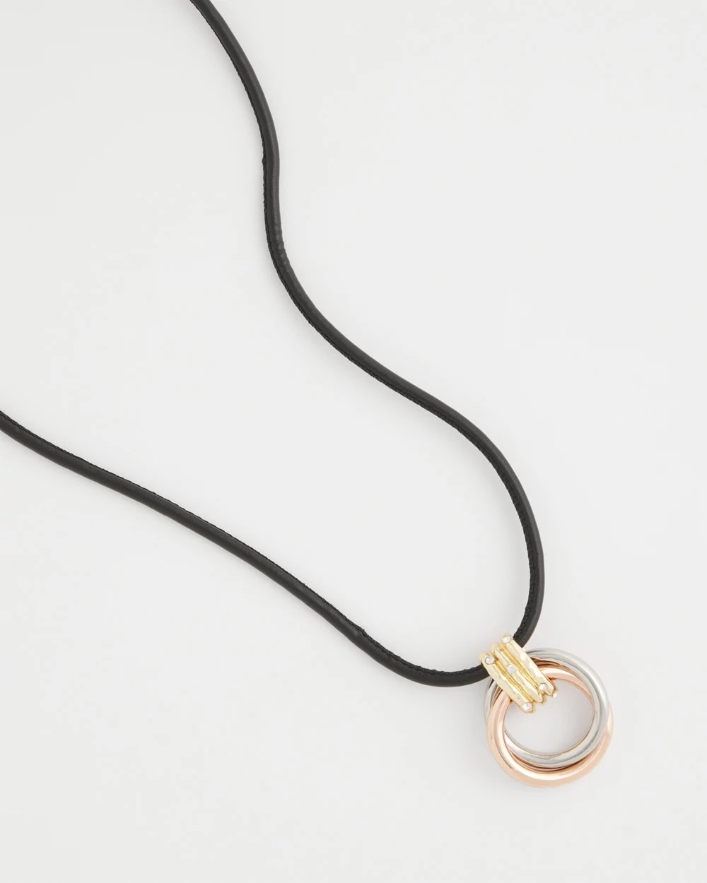 Adjustable Tri-Tone Pendant Necklace - Chico's