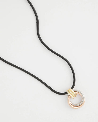 Adjustable Tri-Tone Pendant Necklace - Chico's