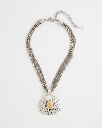 Island Metal Pendant Necklace - Chico's