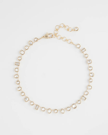 Bezel Set Short Goldtone Necklace - Chico's