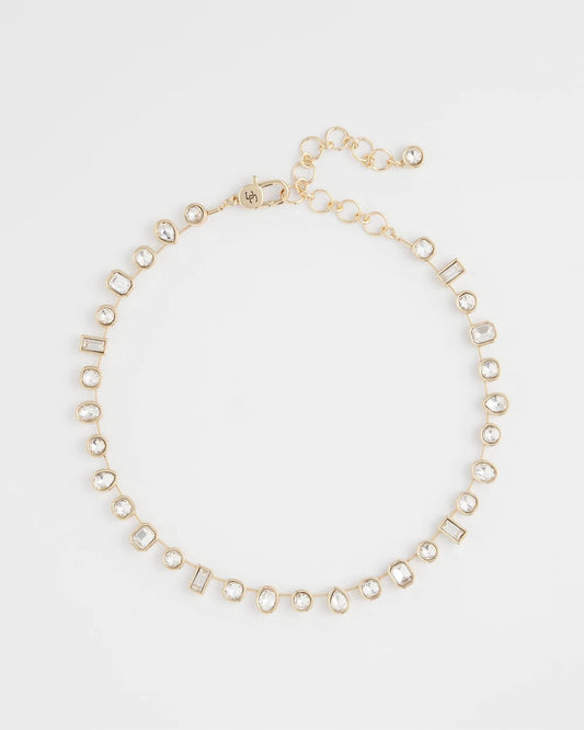 Bezel Set Short Goldtone Necklace - Chico's