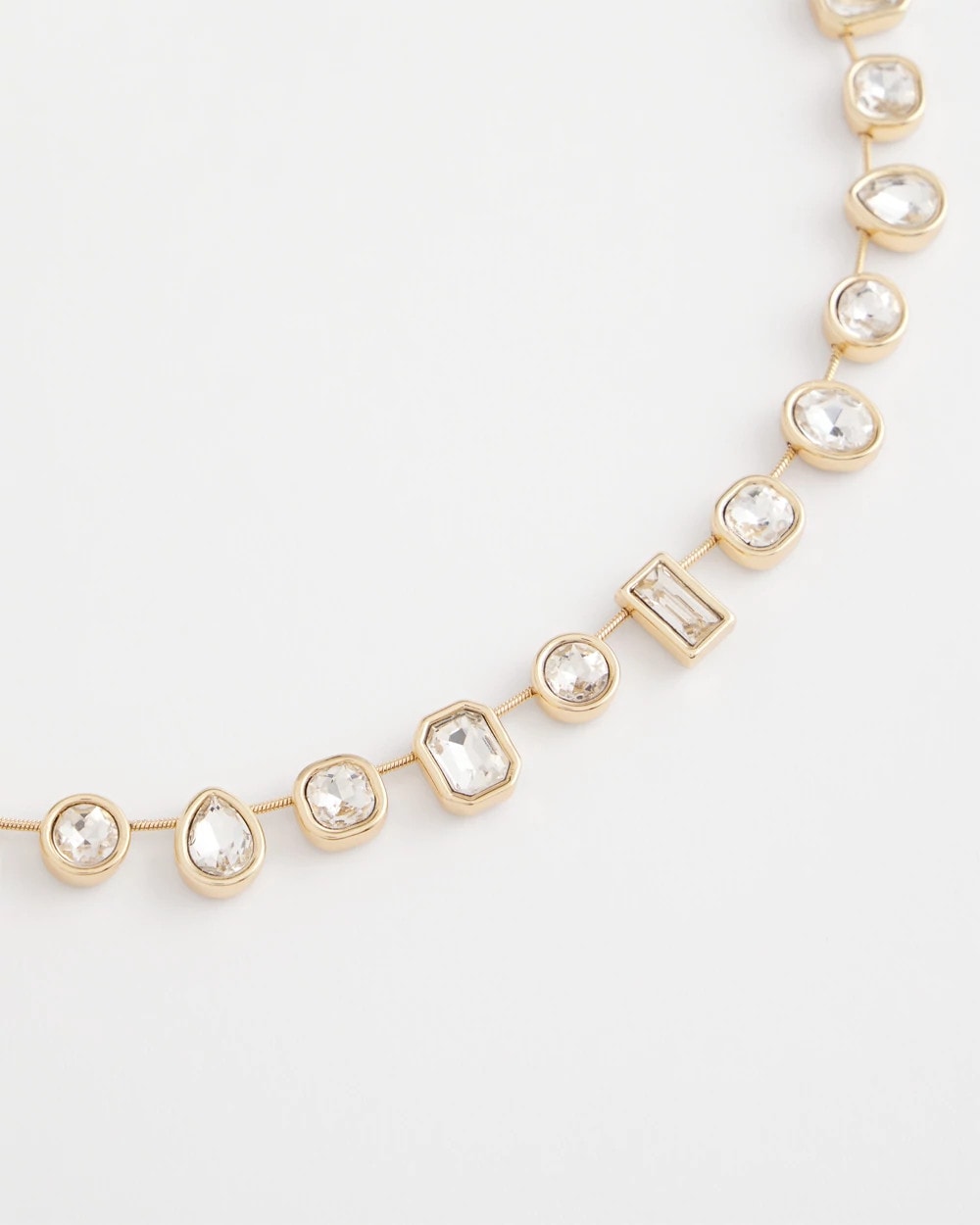 Bezel Set Short Goldtone Necklace - Chico's