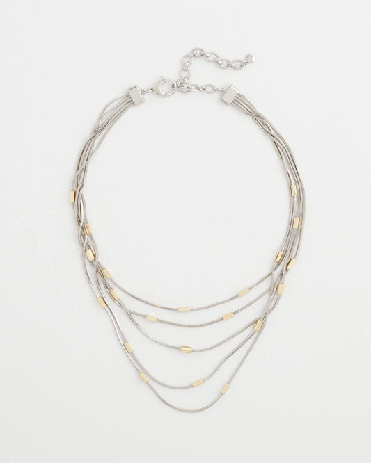 Mixed Metal Multi-Strand Necklace - Chico's