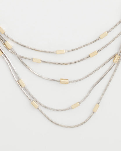 Mixed Metal Multi-Strand Necklace - Chico's