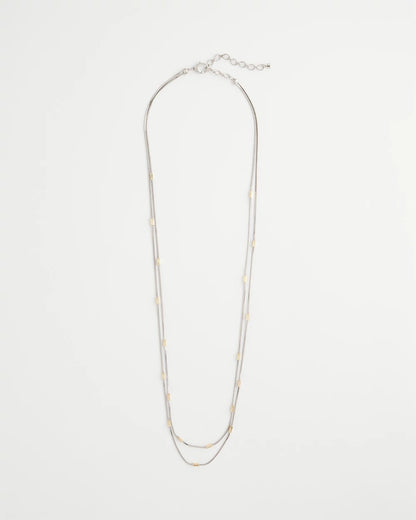 Mixed Metal Double Strand Necklace - Chico's