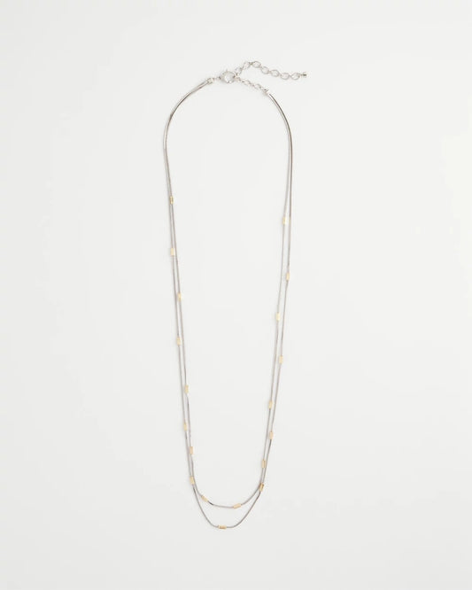 Mixed Metal Double Strand Necklace - Chico's