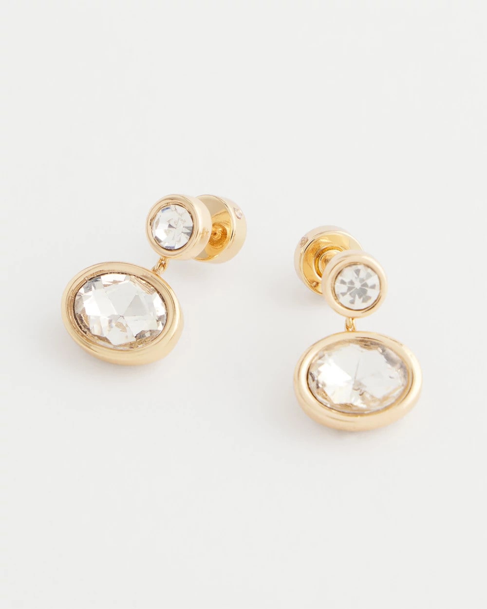 Goldtone Bezel Stud Earrings - Chico's