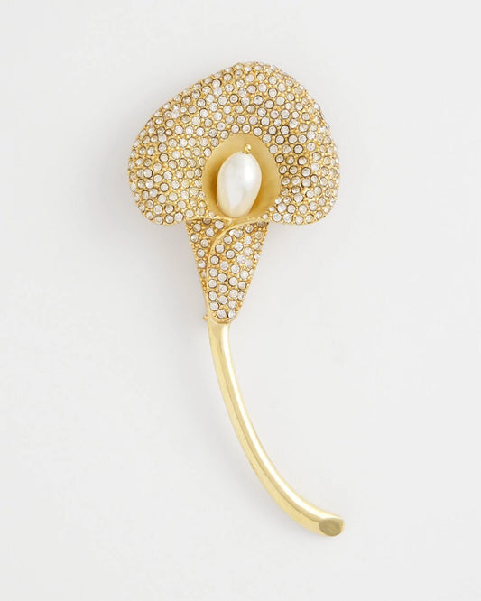 Encrusted Calla Lily Brooch - Chico's