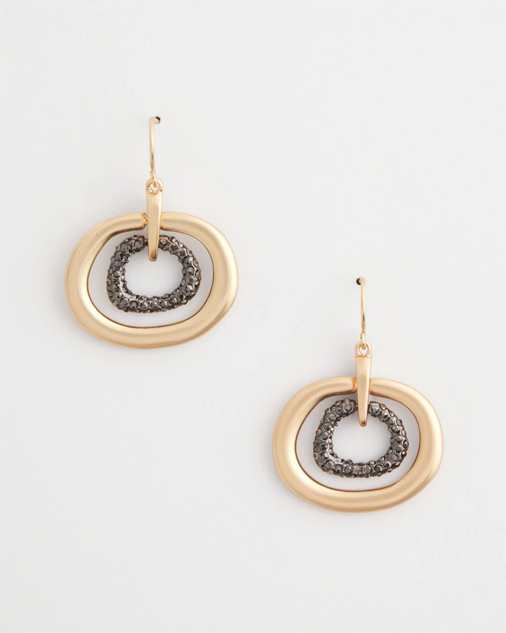 Pave Mixed Metal Earrings - Chico's