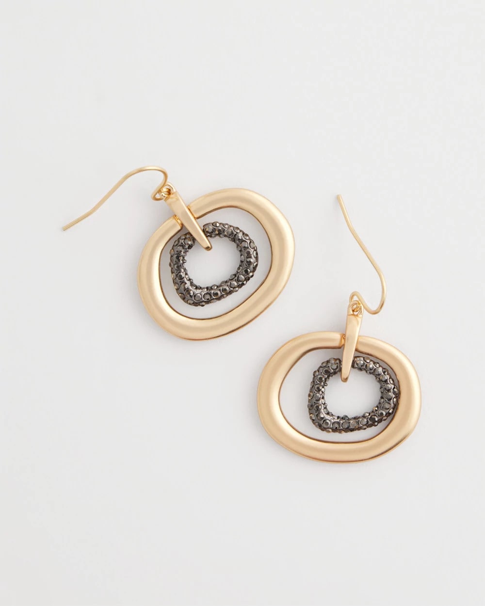 Pave Mixed Metal Earrings - Chico's