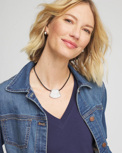 Silver Glitz Pendant Necklace - Chico's