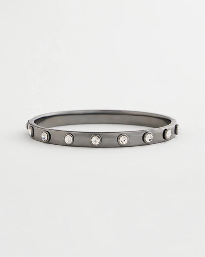 Hematite Rhinestone Tone Bangle - Chico's