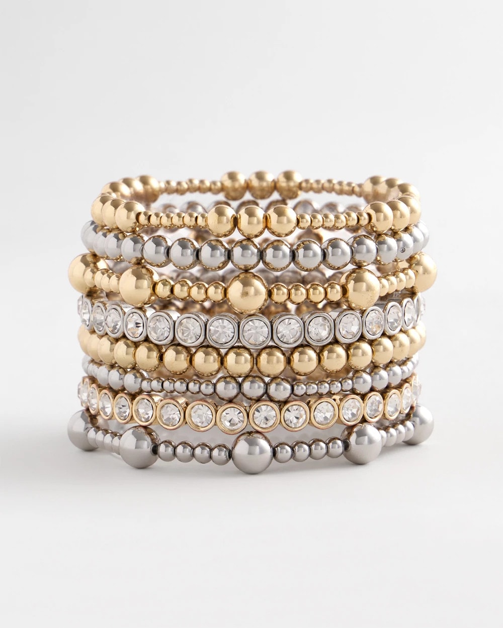 Gold-tone Medium Bead Stretch Bracelet - Chico's