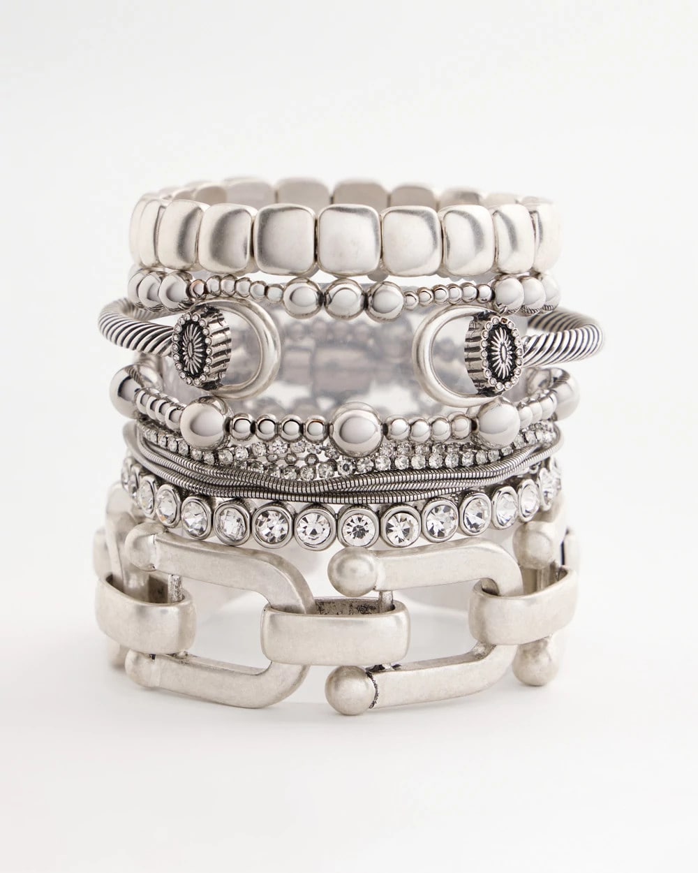 Silvertone Stretch Bracelet - Chico's