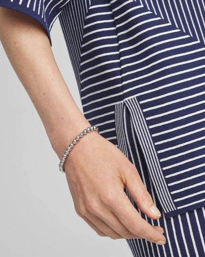 Small Beaded Silver Tone Stretch Bracelet - Chico's
