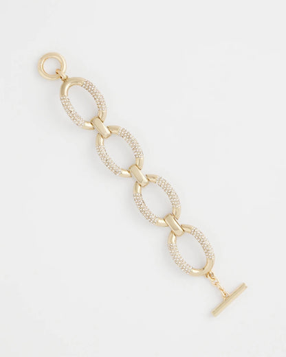Large Pave Link Toggle Bracelet - Chico's