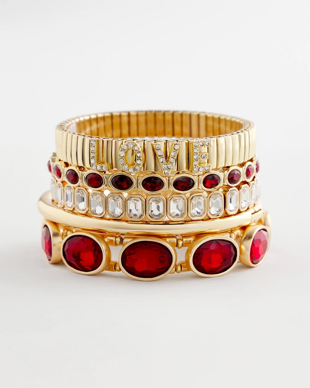Gold Bezel Set Stretch Tennis Bracelet - Chico's