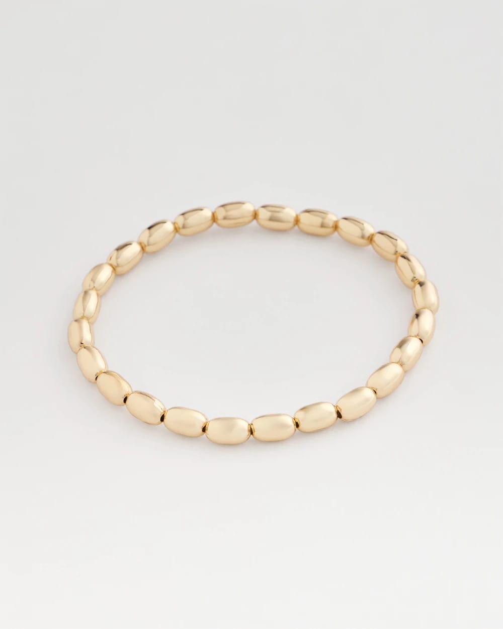 Goldtone Oval Beaded Stretch Bracelet - Chico's