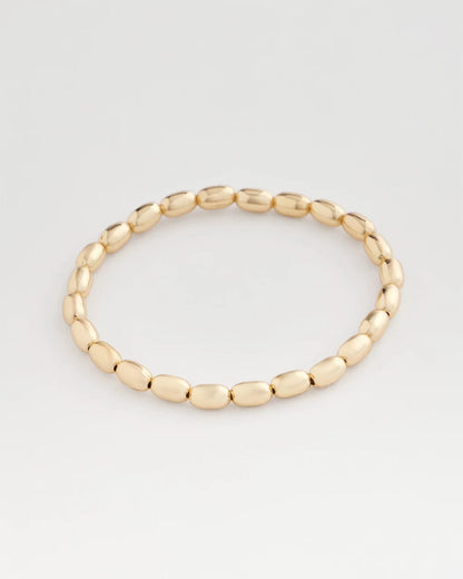 Goldtone Oval Beaded Stretch Bracelet - Chico's