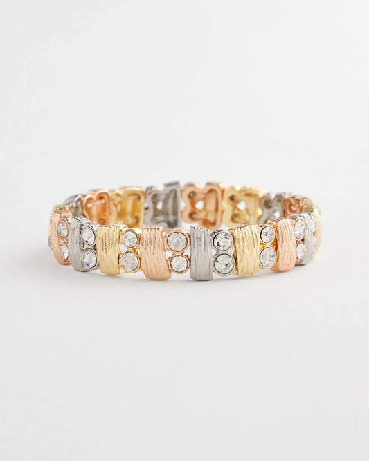Tri-Tone Rectangle Stretch Bracelet - Chico's