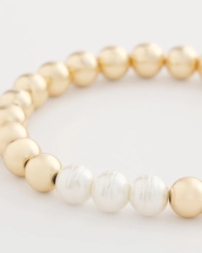 Goldtone Bead Stretch Bracelet - Chico's
