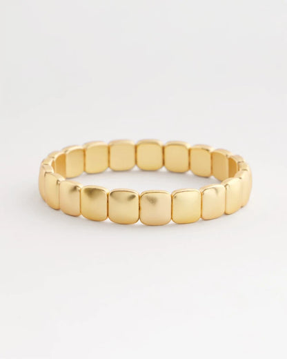 Golden Matte Square Stretch Bracelet - Chico's