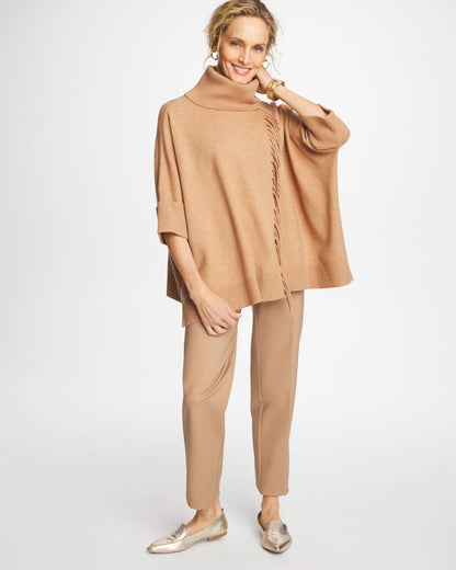 Cowlneck Knit Fringe Poncho - Chico's