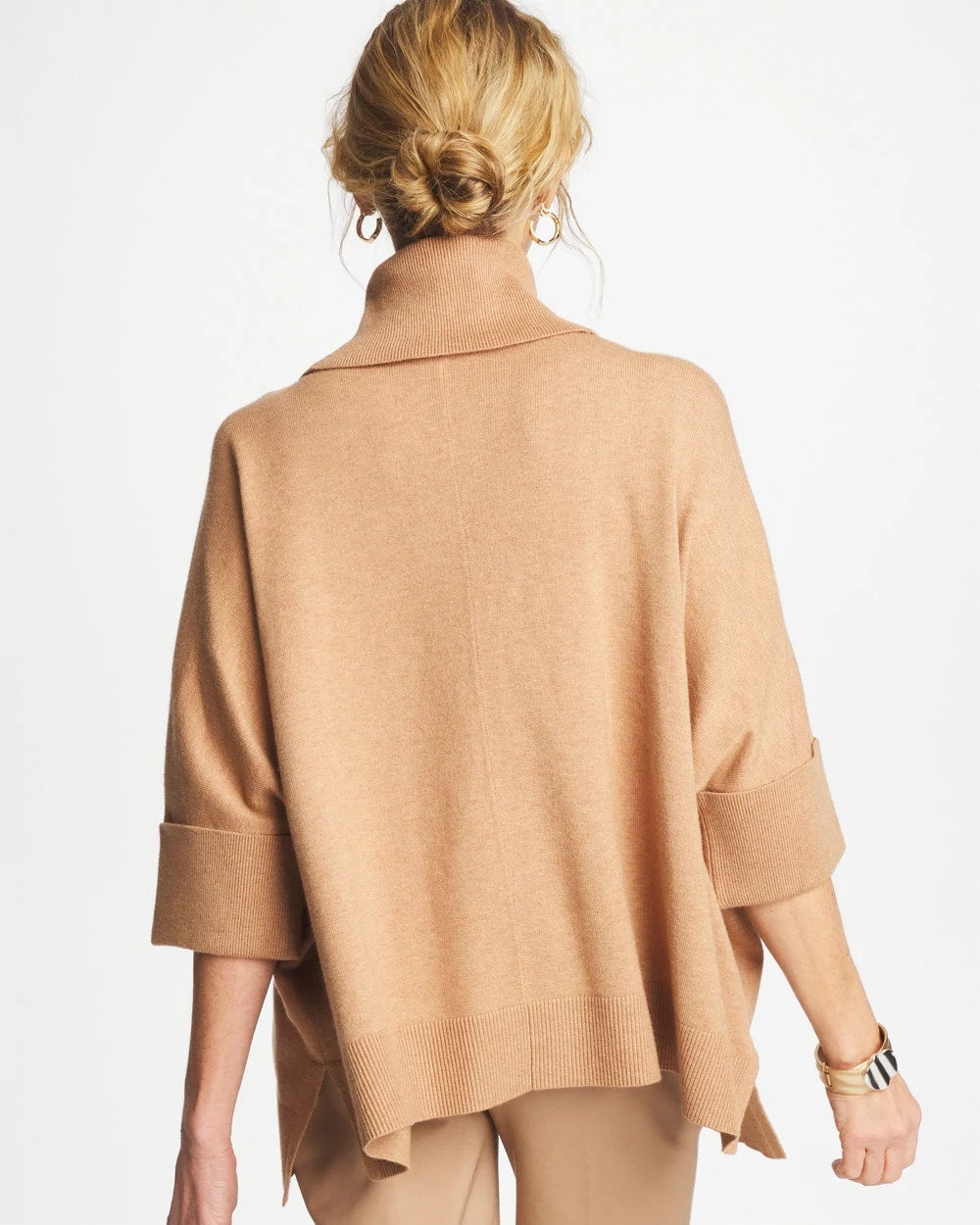Cowlneck Knit Fringe Poncho - Chico's