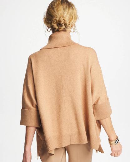Cowlneck Knit Fringe Poncho - Chico's