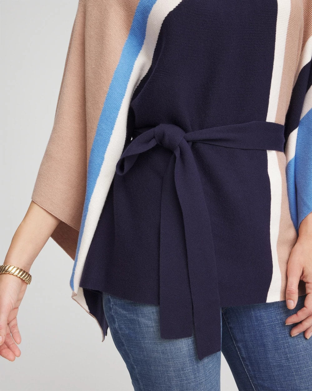 Belted Colorblock Poncho - Chico's