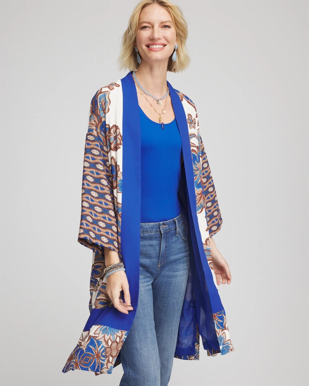 Crepe Long Printed Kimono - Chico's