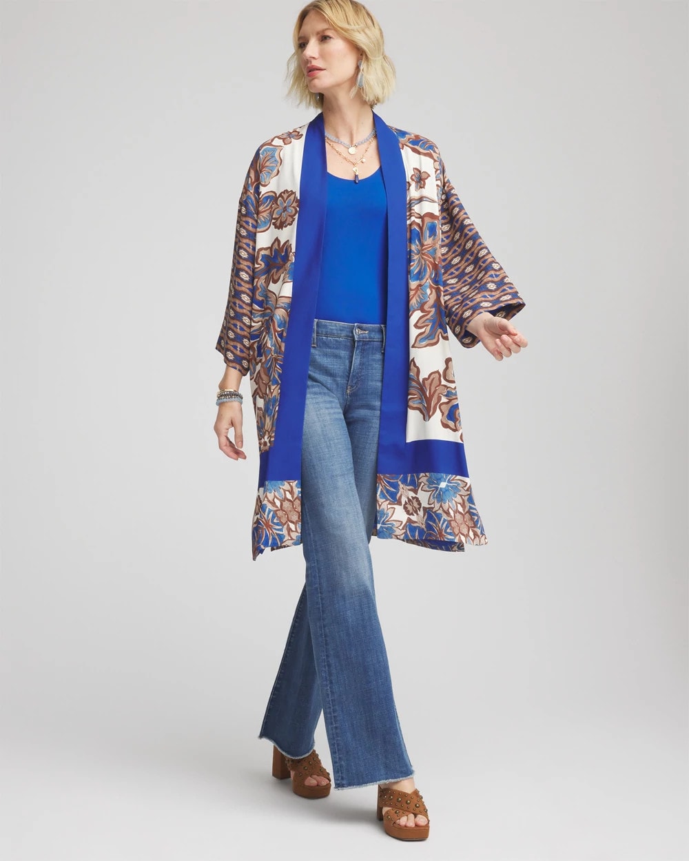 Crepe Long Printed Kimono - Chico's