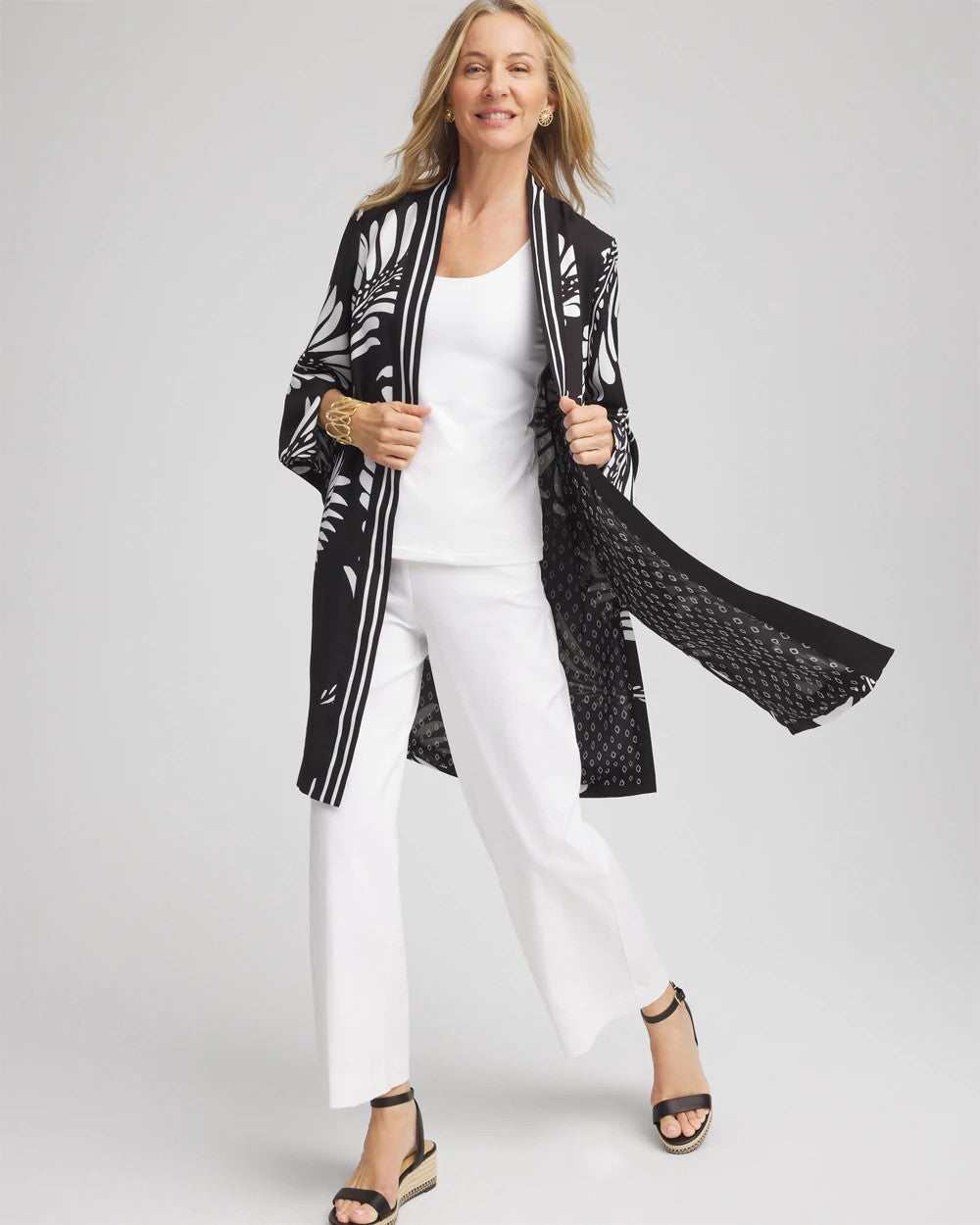 Tie-Front Long Kimono - Chico's