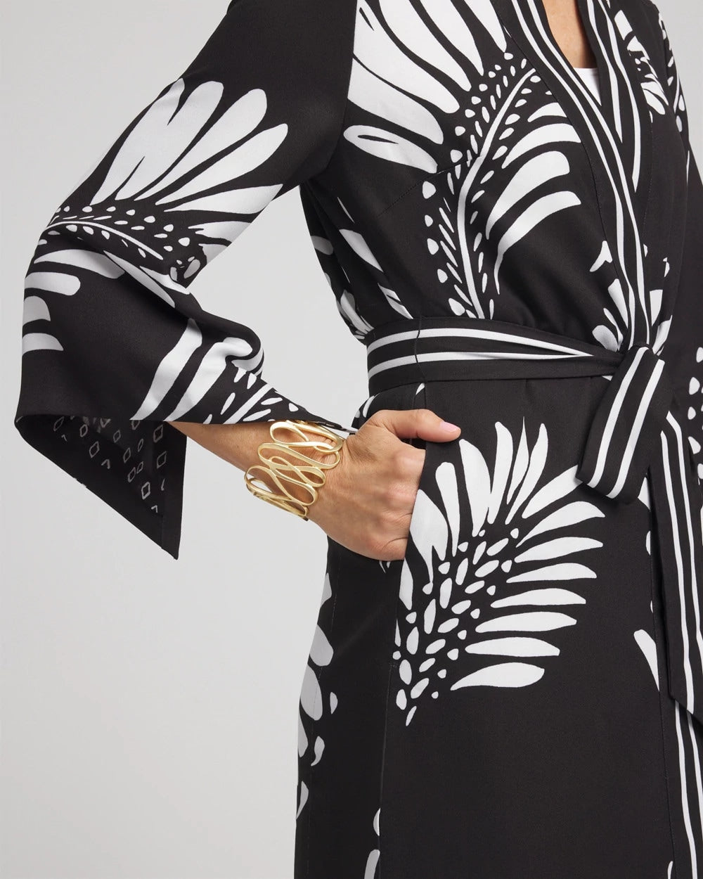 Tie-Front Long Kimono - Chico's