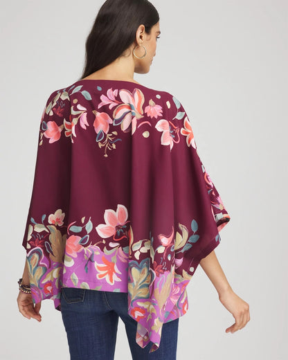 Printed Boatneck Pullover Poncho - Chico's