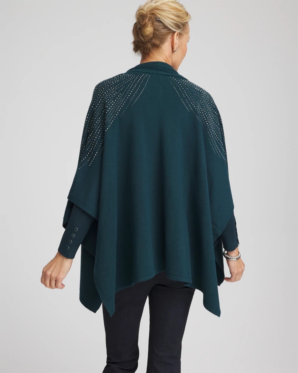 Embellished Shawl Collar Ruana - Chico's
