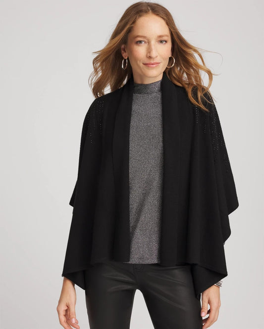 Embellished Shawl Collar Ruana - Chico's