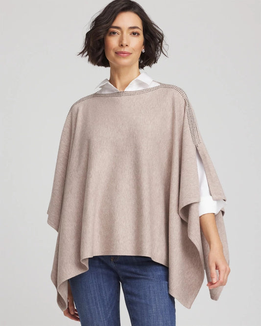 Rhinestone Embellished Poncho - Chico's