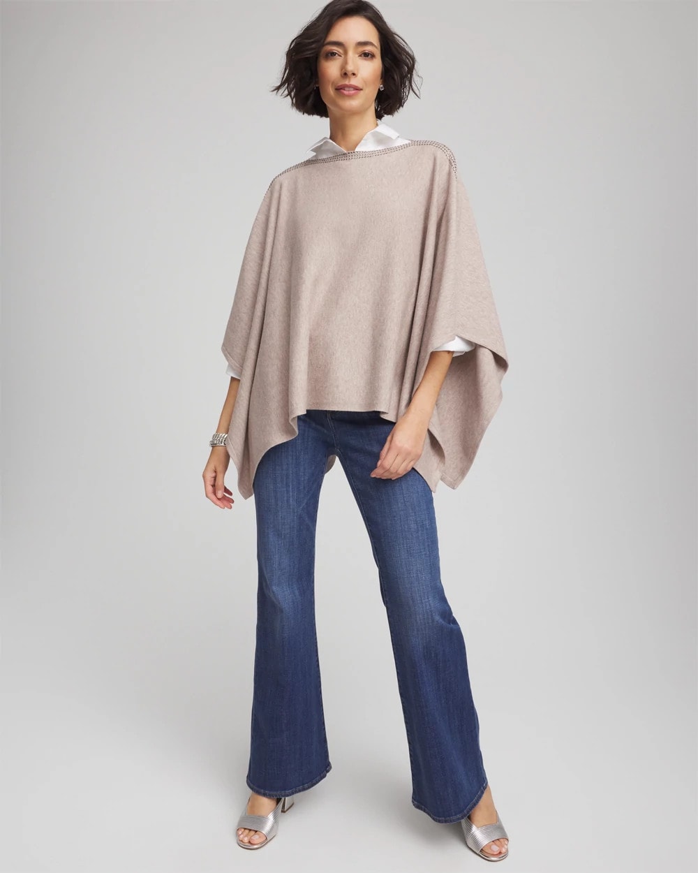 Rhinestone Embellished Poncho - Chico's