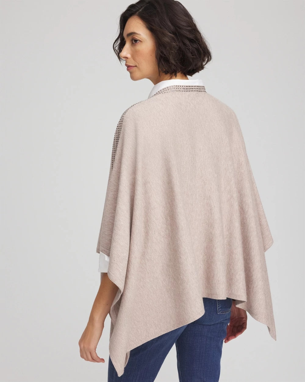 Rhinestone Embellished Poncho - Chico's