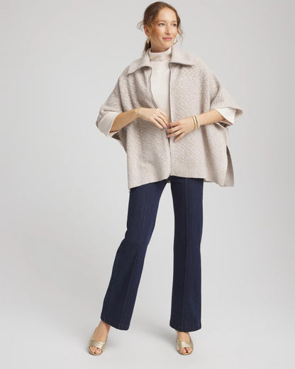 Zip-Front Collared Ruana - Chico's