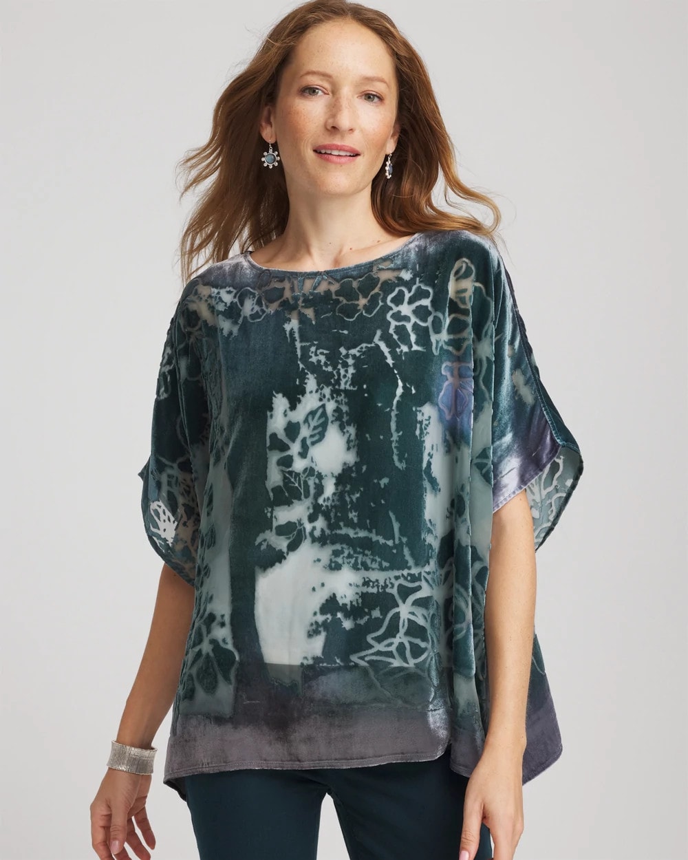 Velvet Burnout Passion Poncho - Chico's