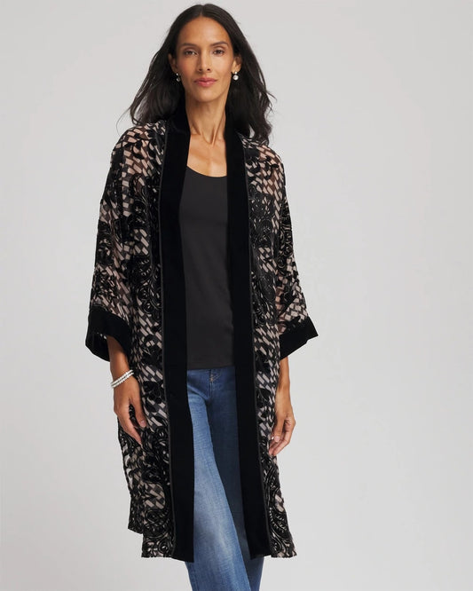 Art Deco Burnout Kimono - Chico's