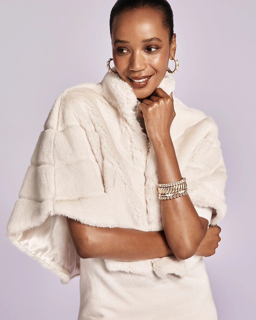 Faux Fur Funnelneck Capelet - Chico's