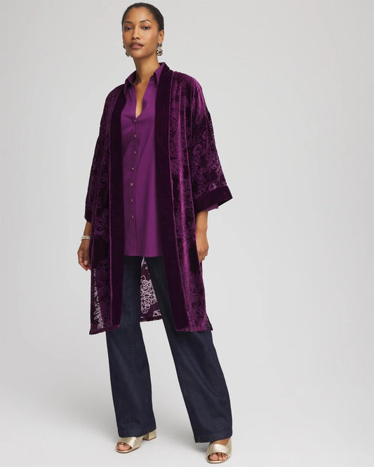 Floral Burnout Kimono - Chico's